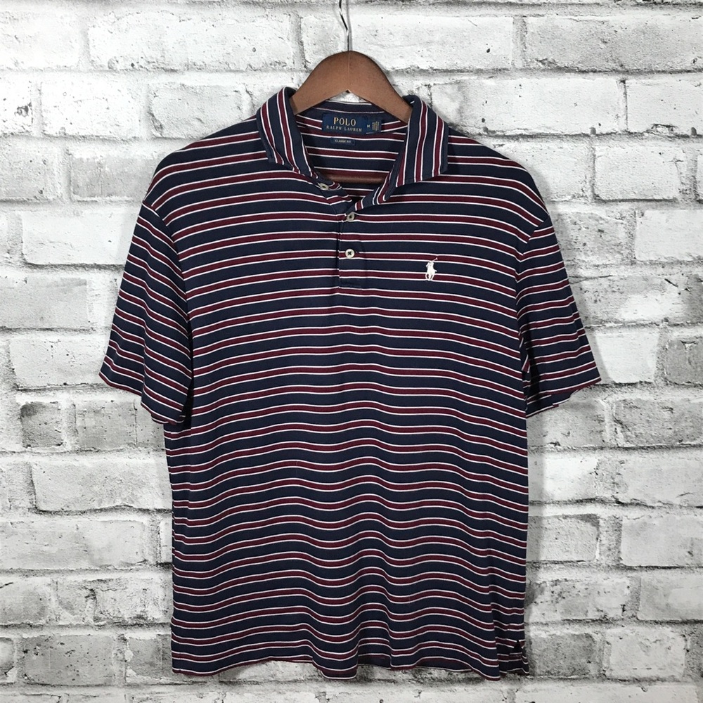 Polo Ralph Lauren Short Sleeve Striped Short Sleeve Shirt Classic Fit Medium